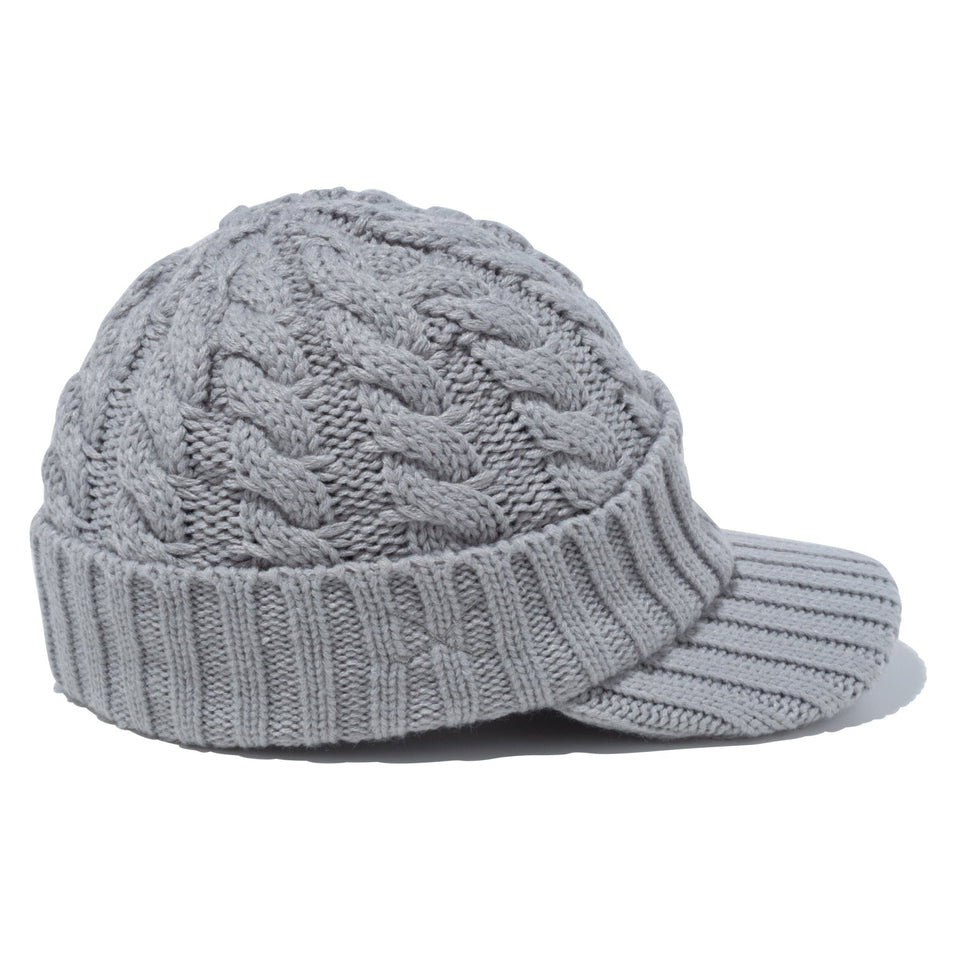 【ゴルフ】 バイザーニット Visor Knit ボックスロゴ シルバーメタルプレート ライトグレー - 13762894-OSFM | NEW ERA ニューエラ公式オンラインストア