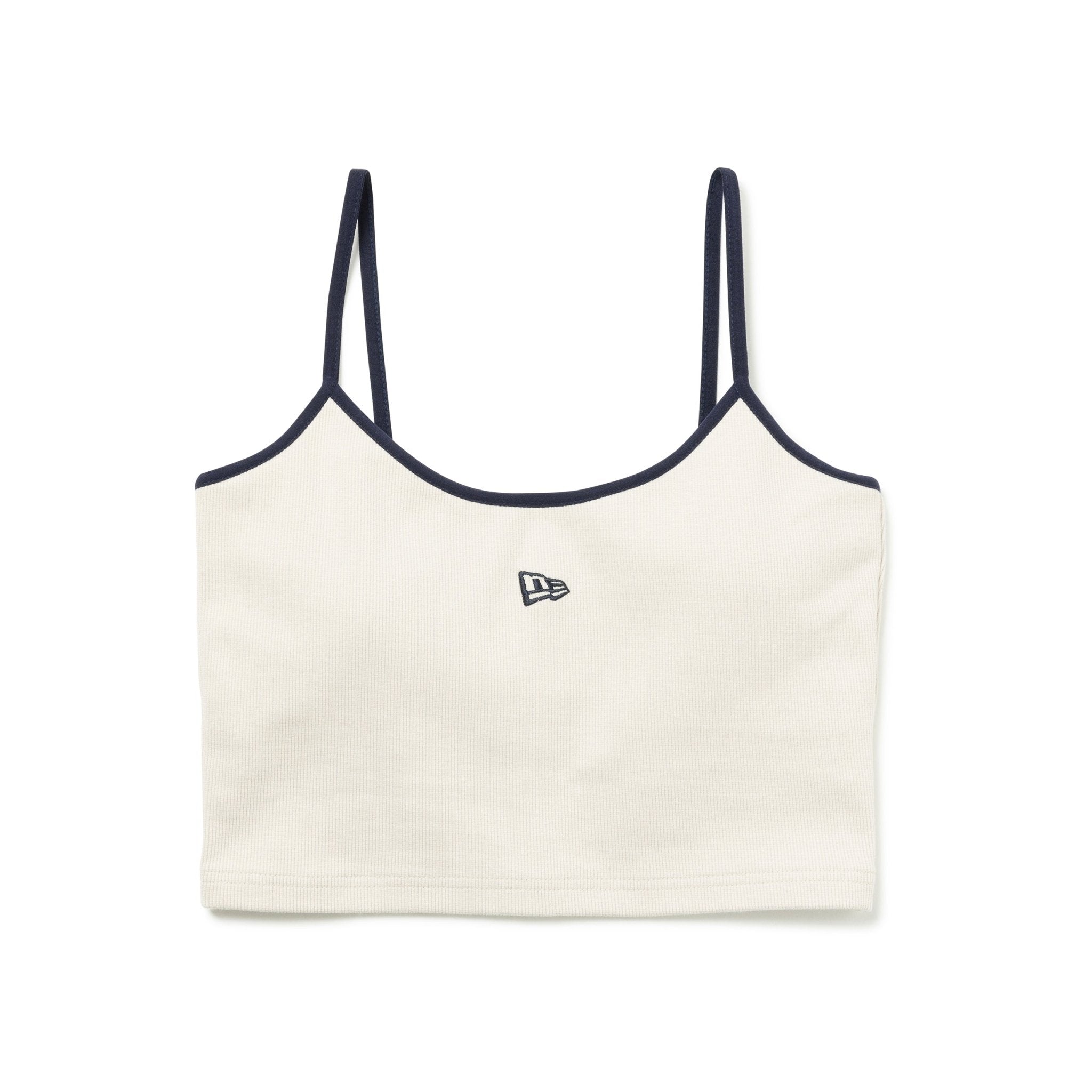 Women's ショート リブ キャミソール ストーン/ネイビー