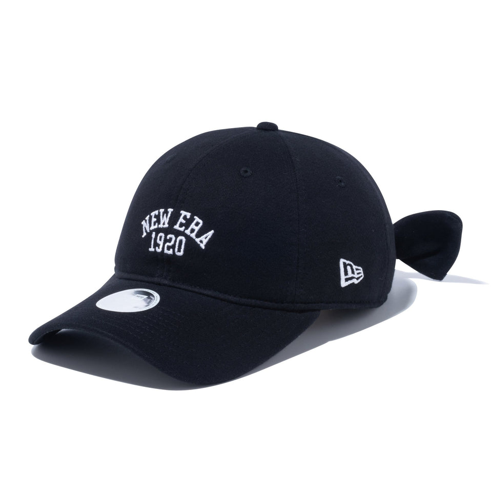 New Era｜ レディース 黒キャップ ロゴ×リボン付きで後ろ姿映え リボン New Era(ニューエラ) 帽子(レディース) - 海外通販のBUYMA
