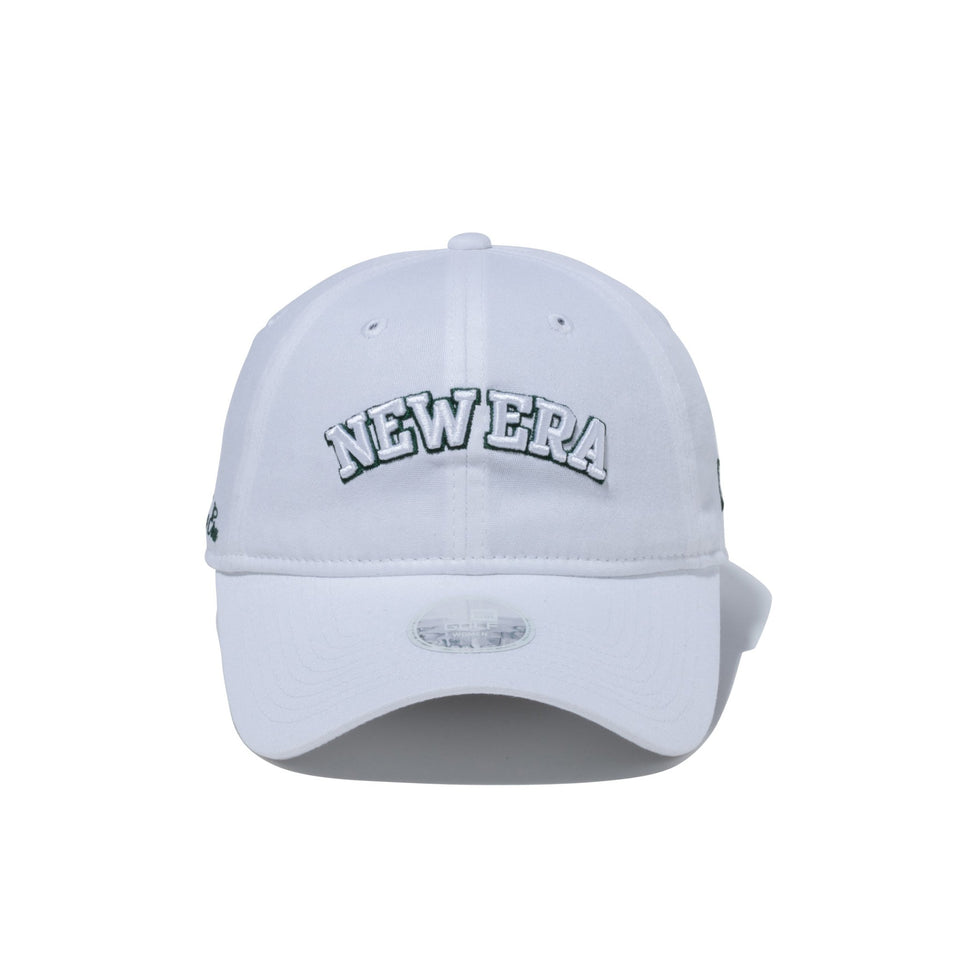 【ゴルフ】WOMEN'S 9THIRTY ロングバイザー Stretch Cotton Washable アーチロゴ ホワイト - 13517814-OSFM | NEW ERA ニューエラ公式オンラインストア