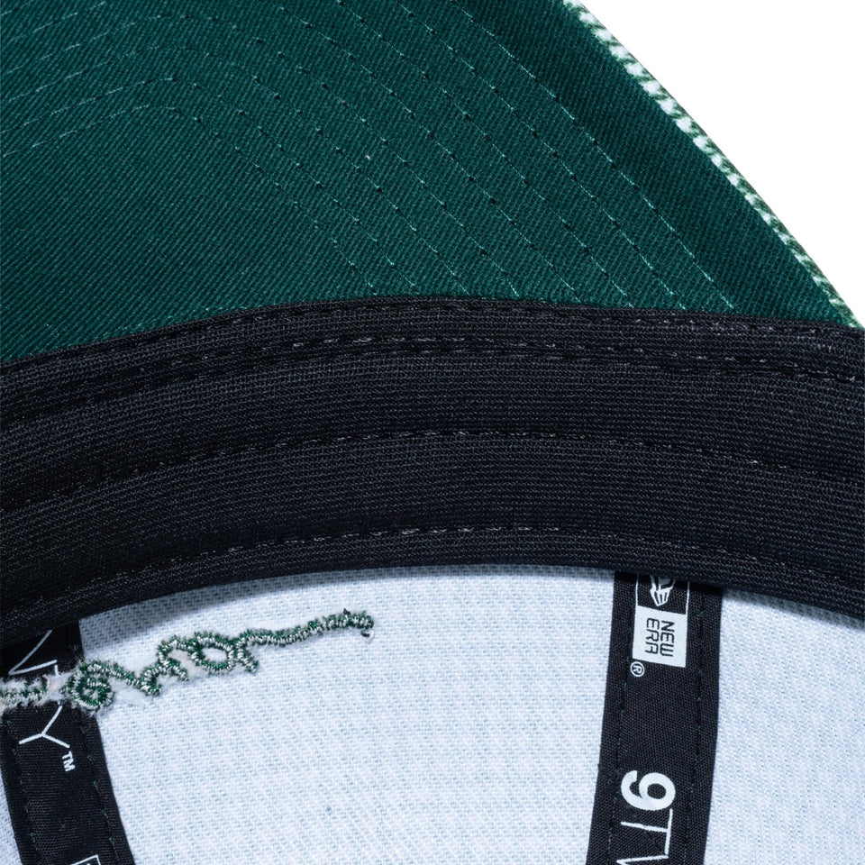 【ゴルフ】WOMEN'S 9TWENTY ロングバイザー Houndstooth ハウンズトゥース スクリプトロゴ グリーン - 13517822-OSFM | NEW ERA ニューエラ公式オンラインストア