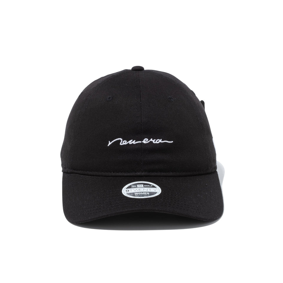 【ゴルフ】WOMEN'S 9TWENTY ロングバイザー Ribbon リボン スクリプトロゴ ブラック - 13517820-OSFM | NEW ERA ニューエラ公式オンラインストア