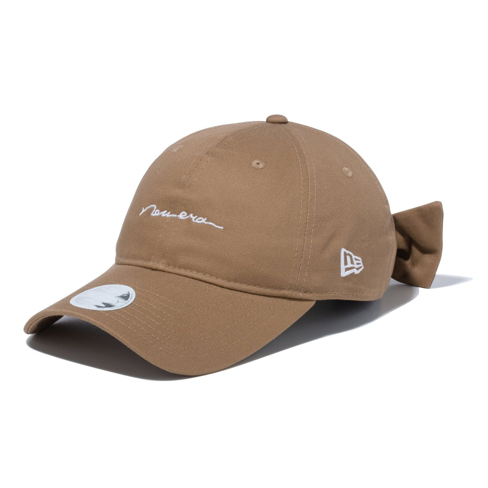 【ゴルフ】Women's 9TWENTY ロングバイザー Ribbon Handwritten Logo カーキ - 14109130-OSFM | NEW ERA ニューエラ公式オンラインストア