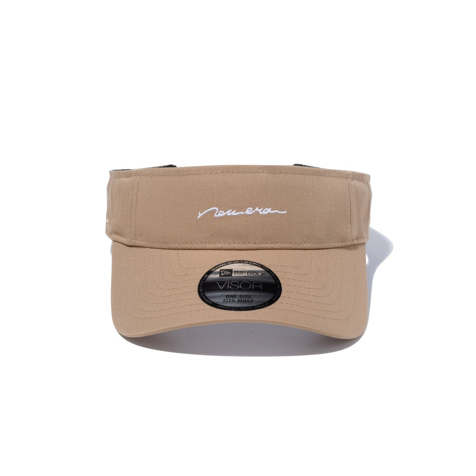 【ゴルフ】 Women's サンバイザー CORDURA (made with COOLMAX fabric) コーデュラ ハンドリトゥンロゴ カーキ - 13058982-OSFM | NEW ERA ニューエラ公式オンラインストア