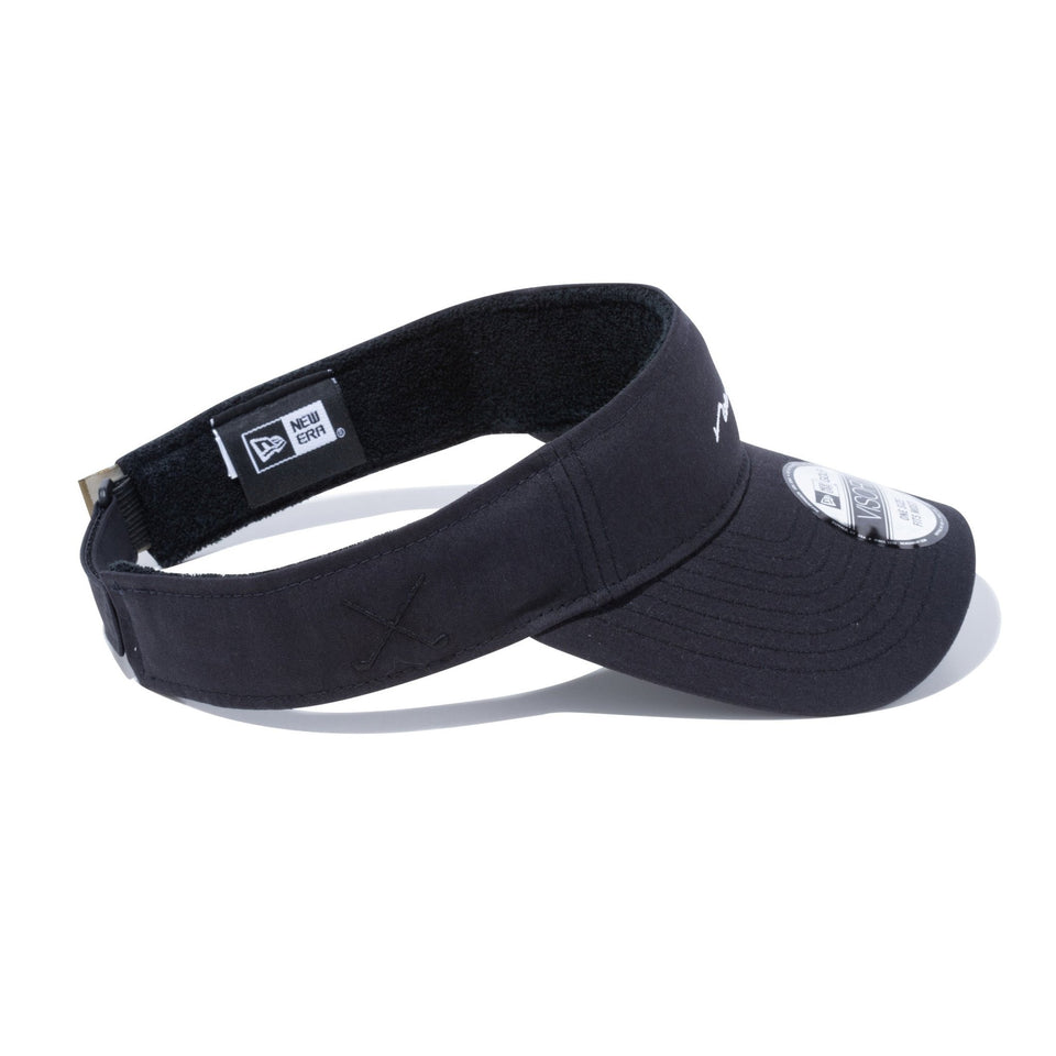 【ゴルフ】 Women's サンバイザー CORDURA (made with COOLMAX fabric) コーデュラ ハンドリトゥンロゴ ブラック - 13058983-OSFM | NEW ERA ニューエラ公式オンラインストア
