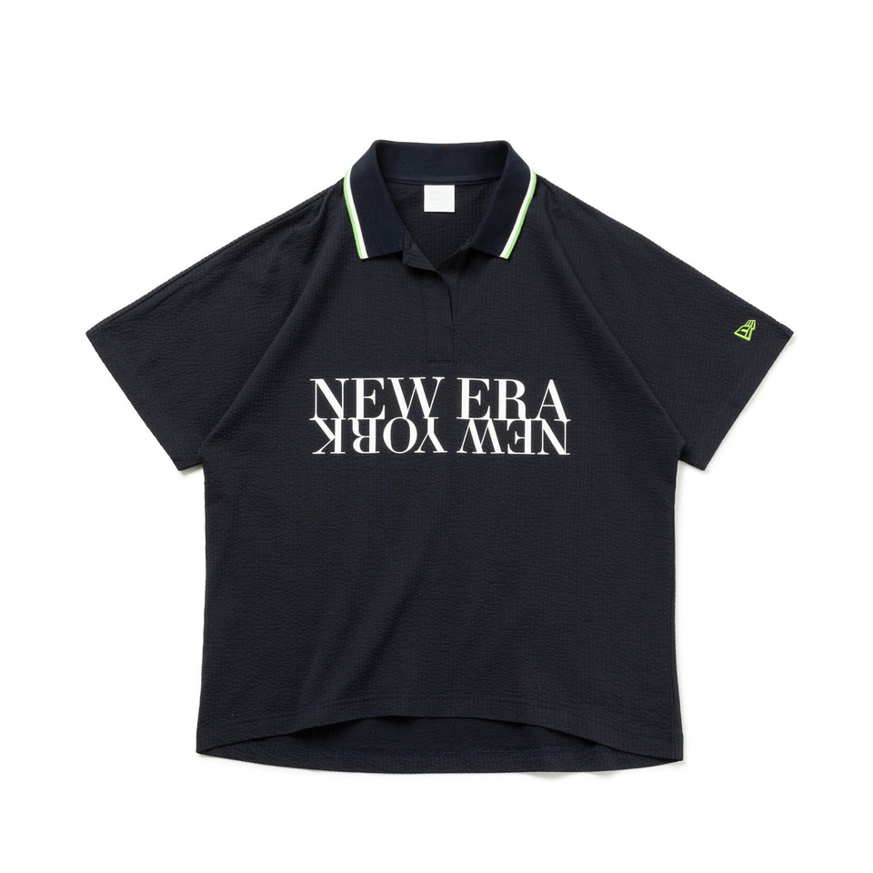 【ゴルフ】Women's 半袖 シアサッカー ポロシャツ Skipper ネイビー - 14108987-S | NEW ERA ニューエラ公式オンラインストア