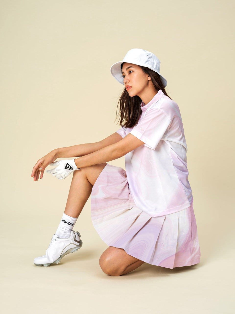 ニューエラレディースゴルフ 半袖ミッドネックTシャツ 吸汗速乾