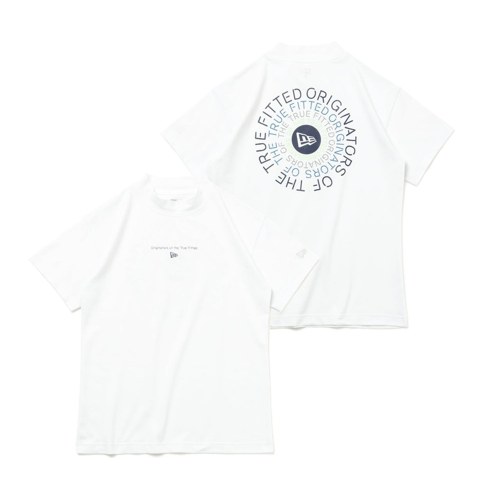 【ゴルフ】Women's 半袖 鹿の子 ミッドネック パフォーマンス Tシャツ Circle OOTTF ホワイト - 14108978-S | NEW ERA ニューエラ公式オンラインストア