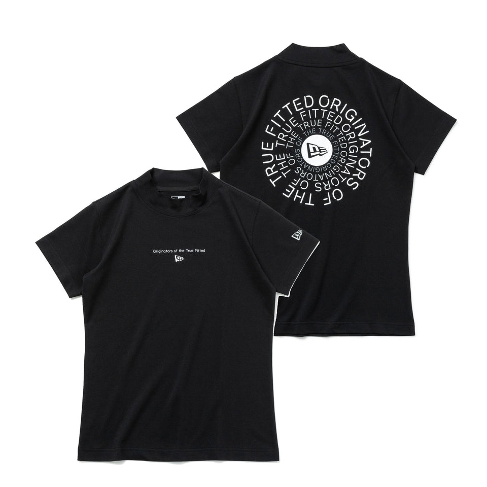 【ゴルフ】Women's 半袖 鹿の子 ミッドネック パフォーマンス Tシャツ Circle OOTTF ブラック - 14108980-S | NEW ERA ニューエラ公式オンラインストア