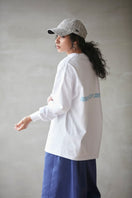 WOMEN'S 長袖 オーバーサイズド コットン Tシャツ Racer Logo ホワイト - 13755281-OSFM | NEW ERA ニューエラ公式オンラインストア