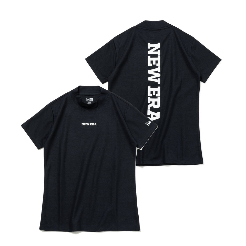 【ゴルフ】Women's 半袖 鹿の子 ミッドネック パフォーマンス Tシャツ Vertical Logo ネイビー - 14108984-S | NEW ERA ニューエラ公式オンラインストア