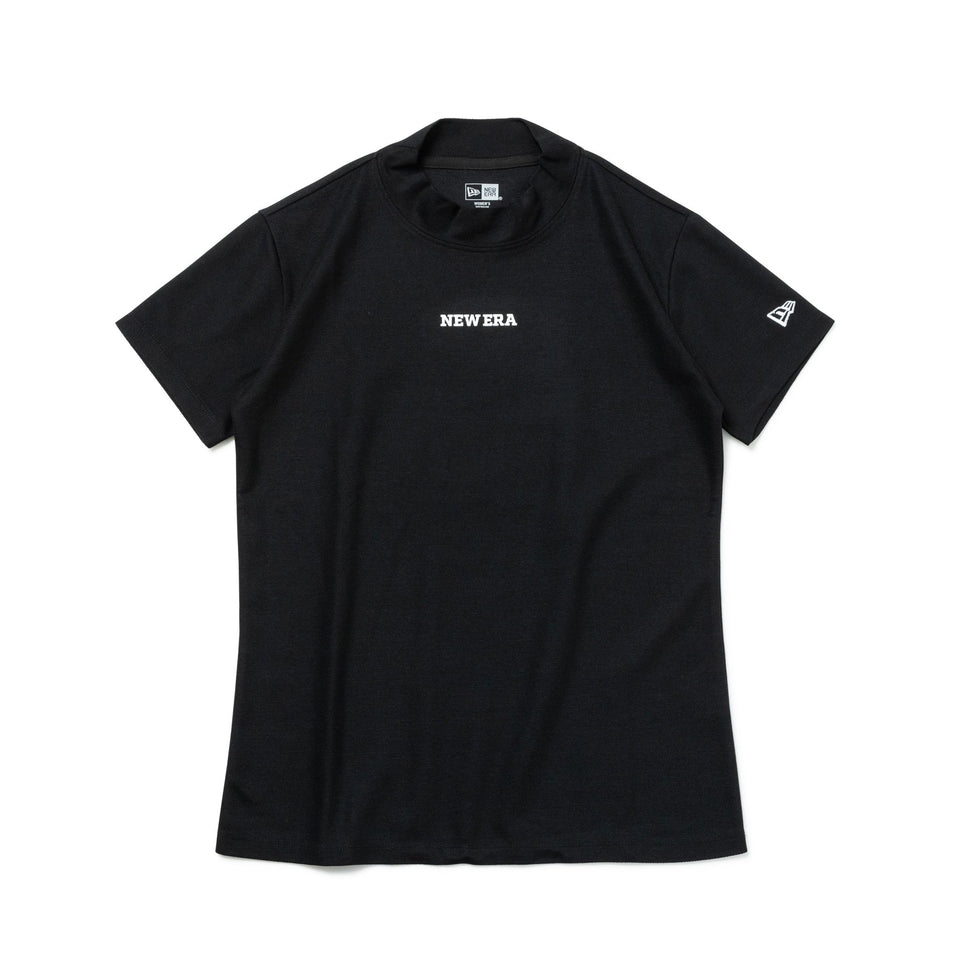 【ゴルフ】Women's 半袖 鹿の子 ミッドネック パフォーマンス Tシャツ Vertical Logo ブラック - 14108985-S | NEW ERA ニューエラ公式オンラインストア