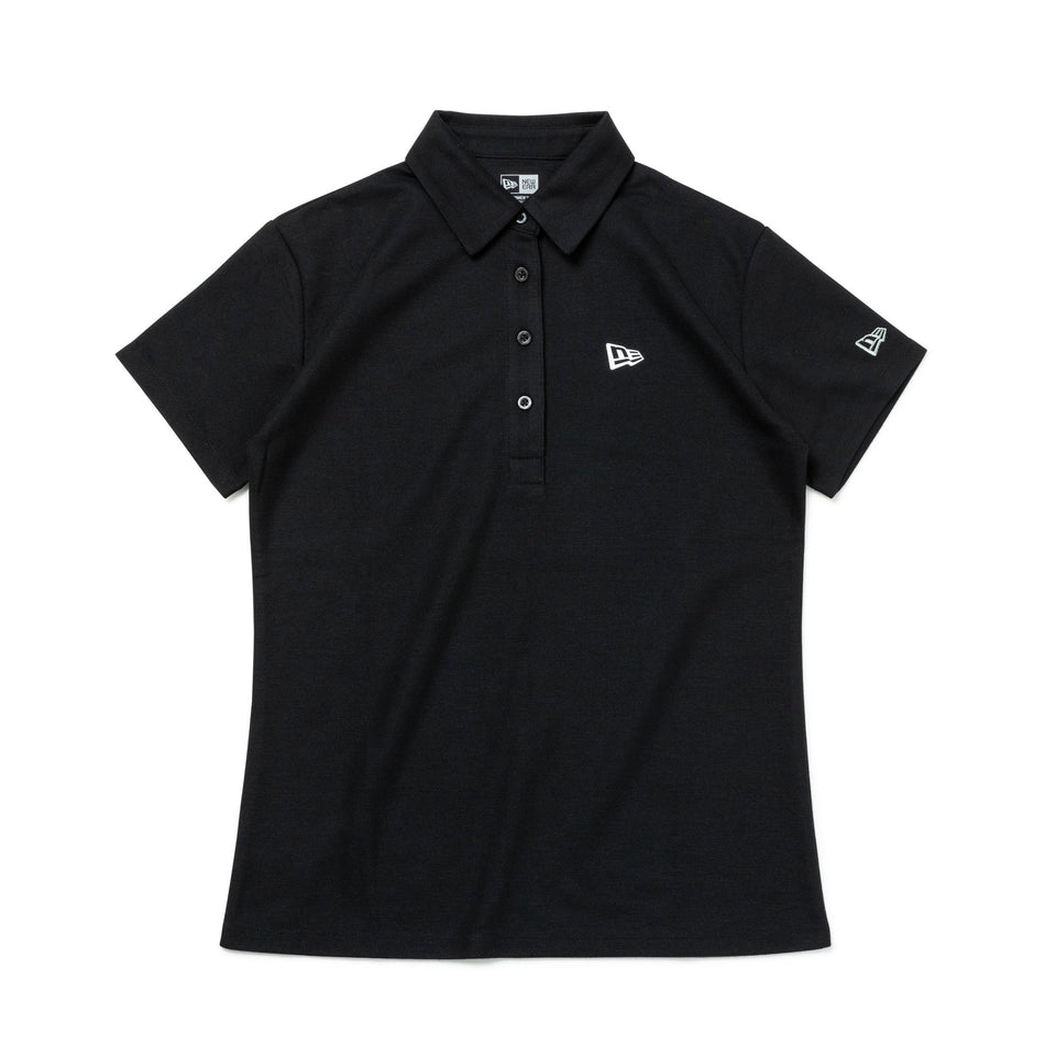 【ゴルフ】 Women's 半袖 鹿の子 ポロシャツ Vertical Logo ブラック - 14108996-S | NEW ERA ニューエラ公式オンラインストア
