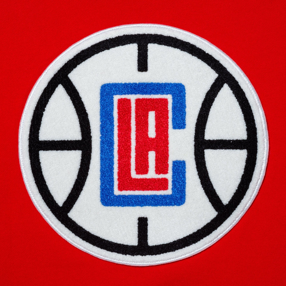 裏毛 スウェット プルオーバーフーディー XLARGE x NBA ロサンゼルス・クリッパーズ レッド ニューエラオンラインストア ファナティクス ロサンゼルス クリッパーズ フルジップ フーディー パーカー 赤 レッド FULLジップフーディー