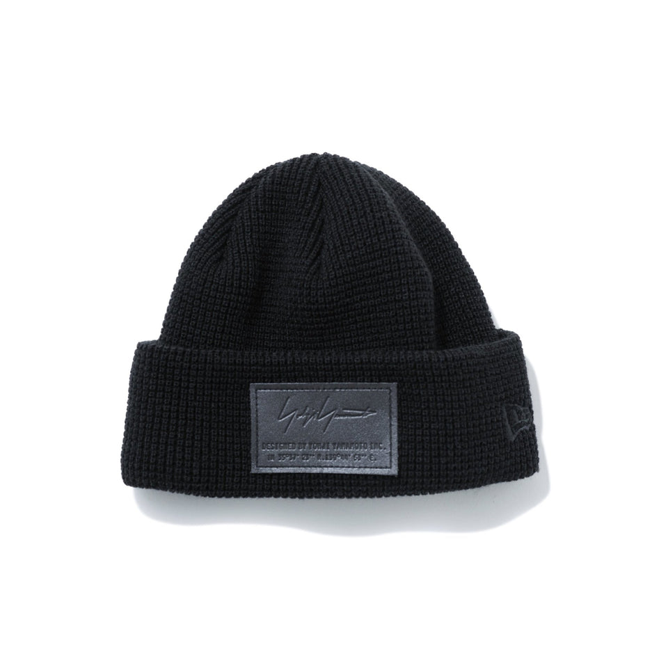 カフニット ショート Yohji Yamamoto FW21 ワッフル レザーパッチ ブラック - 12863243-OSFM | NEW ERA ニューエラ公式オンラインストア