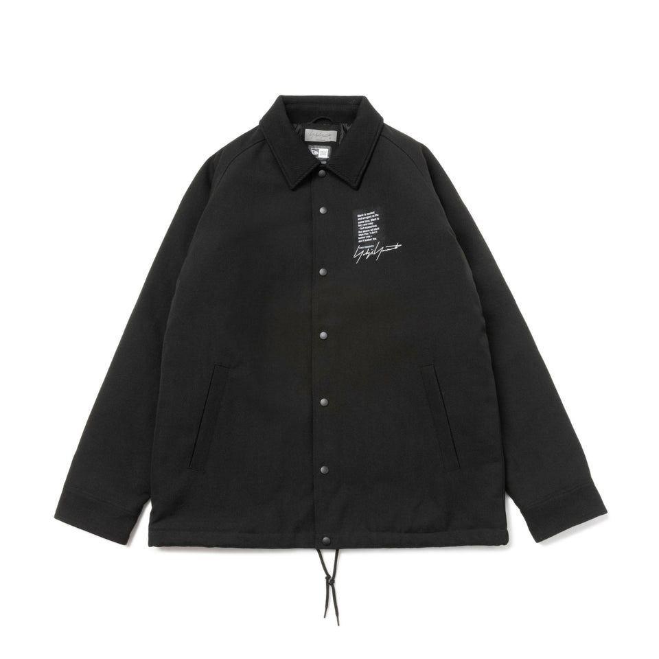 コーチジャケット Yohji Yamamoto FW22 ハンドペイントロゴ ブラック