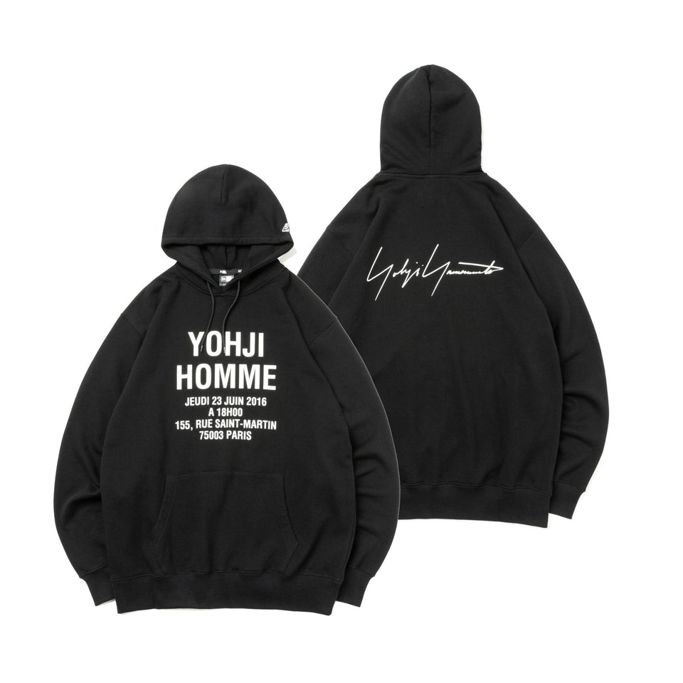 裏毛 コットン スウェット プルオーバーフーディ Yohji Yamamoto SS23 アドレスロゴ ブラック - 13372253-S | NEW ERA ニューエラ公式オンラインストア