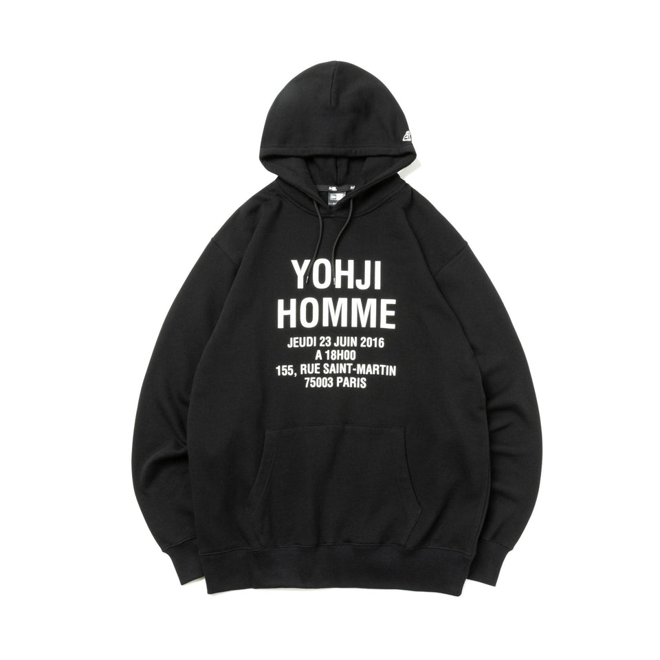 裏毛 コットン スウェット プルオーバーフーディ Yohji Yamamoto SS23 アドレスロゴ ブラック - 13372253-S | NEW ERA ニューエラ公式オンラインストア