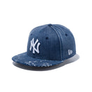 Youth 9FIFTY スプラッシュペイント ニューヨーク・ヤンキース ウォッシュドデニム - 12325528-OSFA | NEW ERA ニューエラ公式オンラインストア