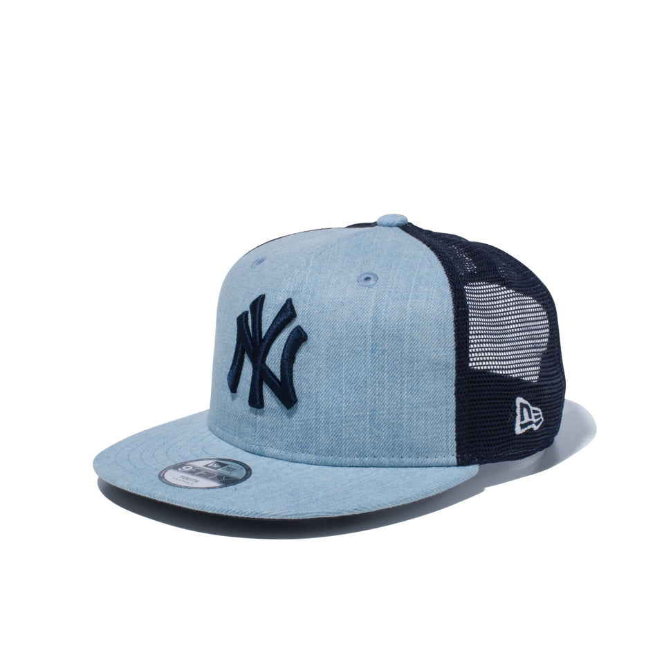 Youth 9FIFTY トラッカー ニューヨーク・ヤンキース デニム ウォッシュドデニム - 12540961-YTH | NEW ERA ニューエラ公式オンラインストア