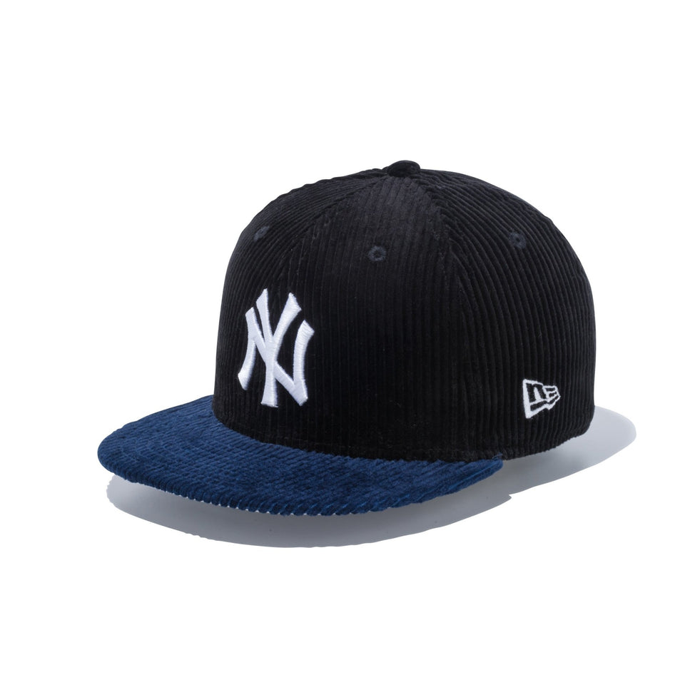 Youth 9FIFTY ニューヨーク・ヤンキース コーデュロイ ブラック ネイビーバイザー - 12540988-YTH | NEW ERA ニューエラ公式オンラインストア