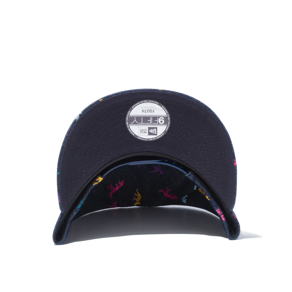 Youth 9FIFTY ダイナソー インディゴデニム オールオーバー - 12654177-YTH | NEW ERA ニューエラ公式オンラインストア