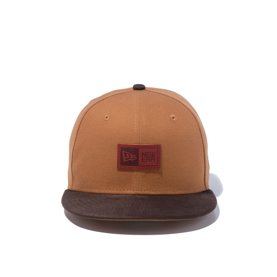 Youth 9FIFTY Hunting ハンティング レザーパッチ ダックタン ブラウンスウェードバイザー - 13327498-YTH | NEW ERA ニューエラ公式オンラインストア