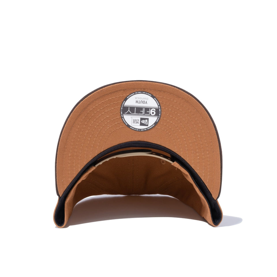 Youth 9FIFTY Hunting ハンティング レザーパッチ ダックタン ブラウンスウェードバイザー - 13327498-YTH | NEW ERA ニューエラ公式オンラインストア