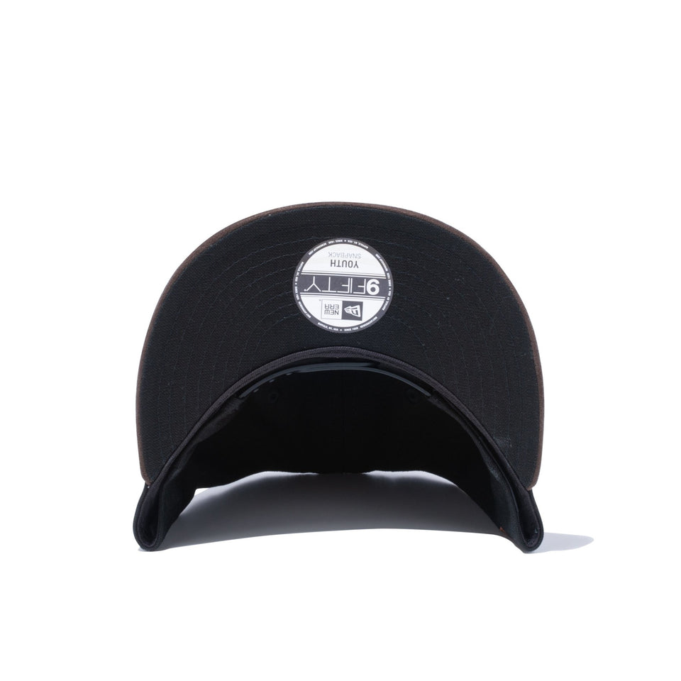 Youth 9FIFTY Hunting ハンティング レザーパッチ ダックブラック ブラウンスウェードバイザー - 13327499-YTH | NEW ERA ニューエラ公式オンラインストア