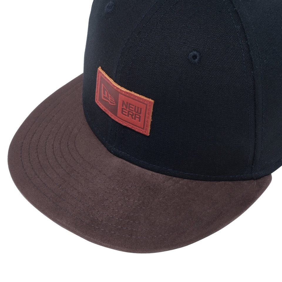 Youth 9FIFTY Hunting ハンティング レザーパッチ ダックブラック ブラウンスウェードバイザー - 13327499-YTH | NEW ERA ニューエラ公式オンラインストア