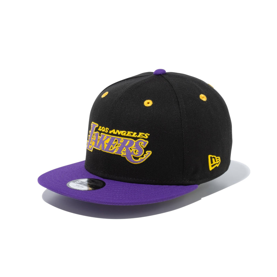 Youth 9FIFTY NBA Custom ロサンゼルス・レイカーズ ブラック トゥルーパープルバイザー - 13517640-YTH | NEW ERA ニューエラ公式オンラインストア