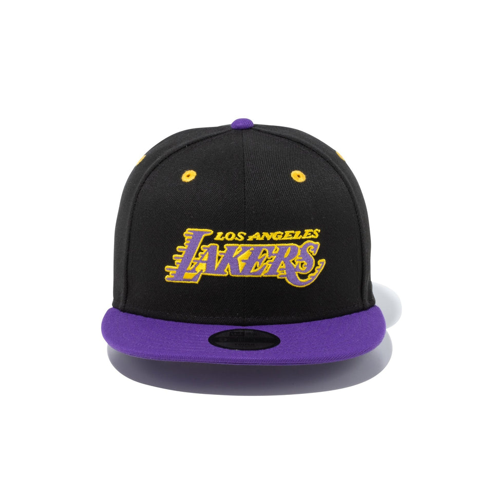 Youth 9FIFTY NBA Custom ロサンゼルス・レイカーズ ブラック トゥルーパープルバイザー - 13517640-YTH | NEW ERA ニューエラ公式オンラインストア