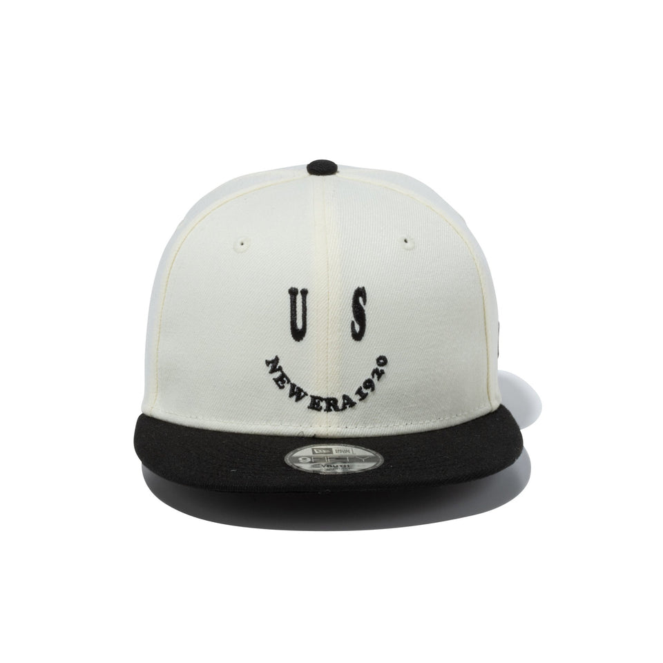 Youth 9FIFTY Smile US NEW ERA 1920 クロームホワイト ブラックバイザー - 13517615-YTH | NEW ERA ニューエラ公式オンラインストア