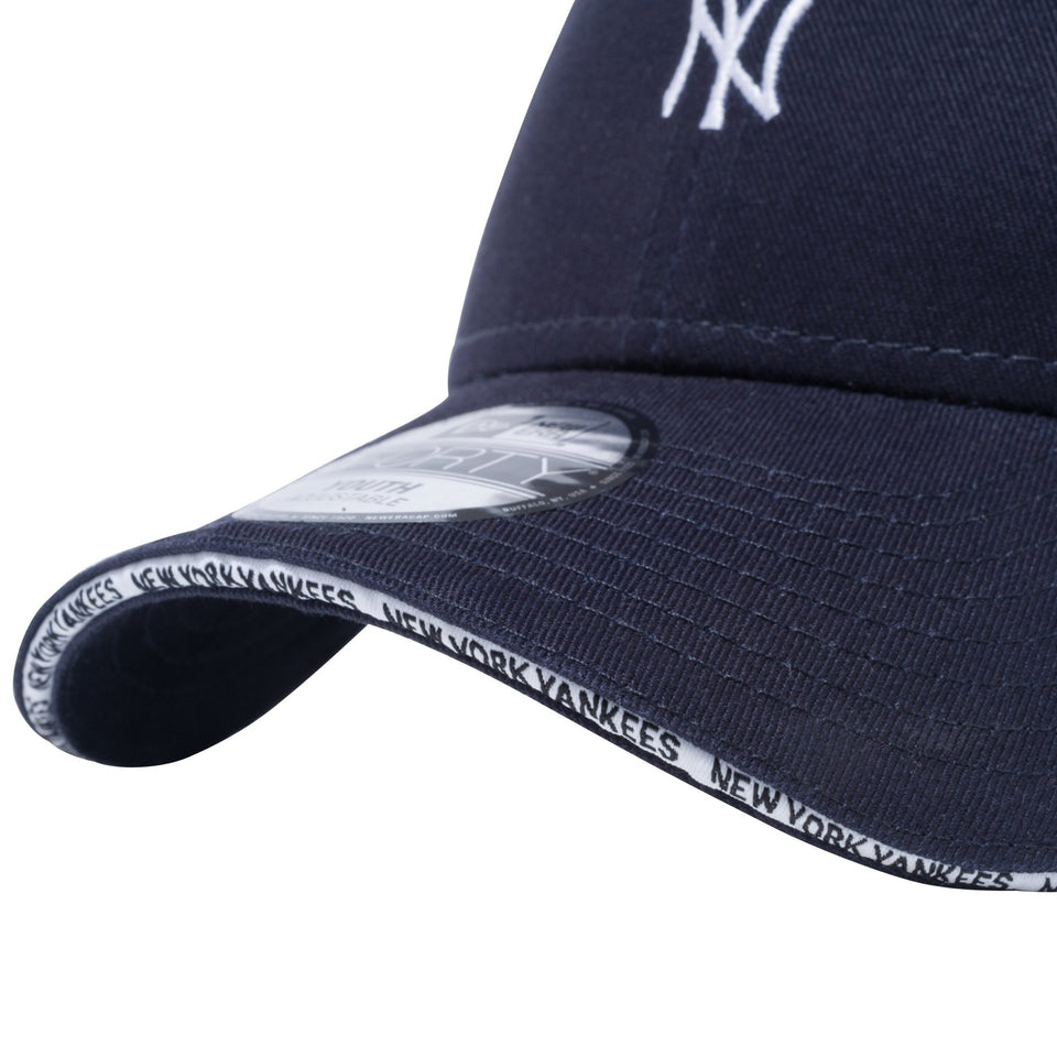 Youth 9FORTY ベーシックファブリックス ニューヨーク・ヤンキース サンドイッチバイザー ネイビー - 12325565-OSFA | NEW ERA ニューエラ公式オンラインストア