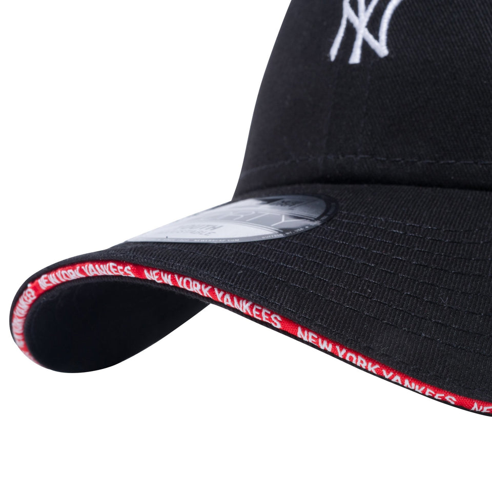 Youth 9FORTY ベーシックファブリックス ニューヨーク・ヤンキース サンドイッチバイザー ブラック - 12325566-OSFA | NEW ERA ニューエラ公式オンラインストア