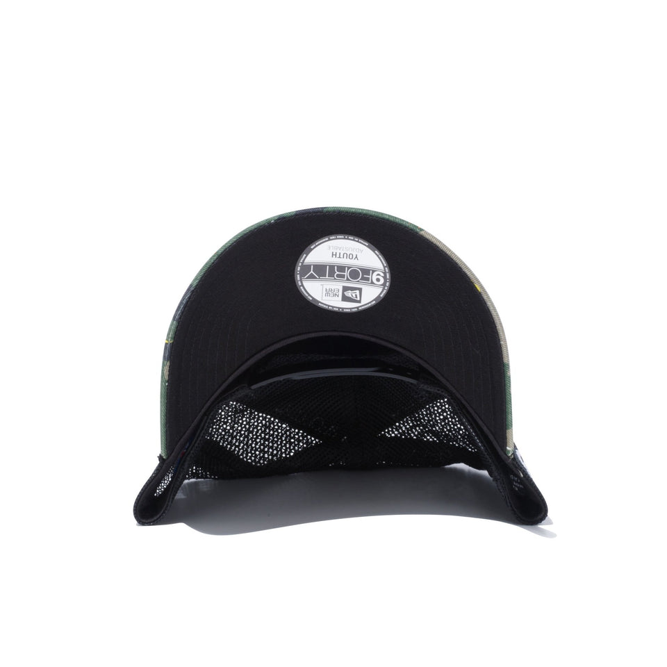 Youth 9FORTY A-Frame トラッカー ニューヨーク・ヤンキース バタリオン ウッドランドカモ / ブラックメッシュ - 12541007-YTH | NEW ERA ニューエラ公式オンラインストア