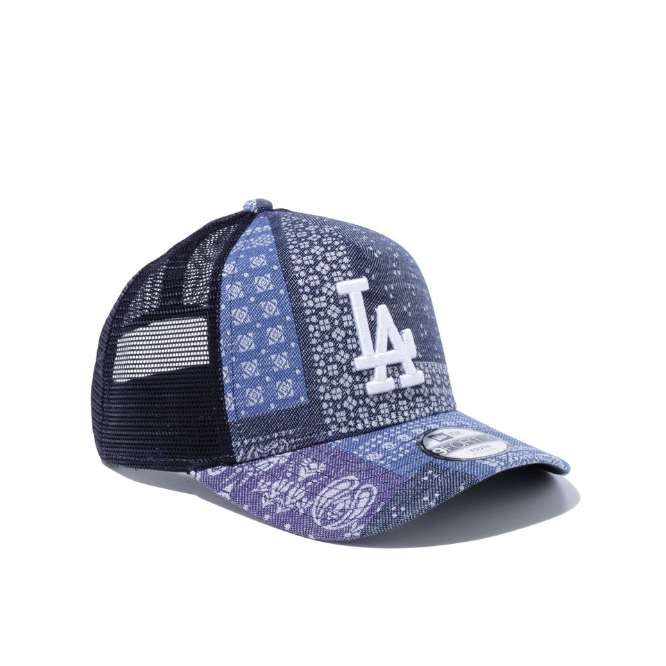 Youth 9FORTY A-Frame トラッカー ペイズリーパッチワーク ロサンゼルス・ドジャース ブルーペイズリー - 13058809-YTH | NEW ERA ニューエラ公式オンラインストア