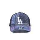 Youth 9FORTY A-Frame トラッカー ペイズリーパッチワーク ロサンゼルス・ドジャース ブルーペイズリー - 13058809-YTH | NEW ERA ニューエラ公式オンラインストア