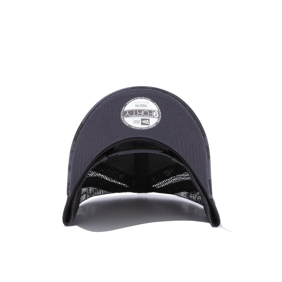 Youth 9FORTY A-Frame トラッカー ボックスロゴ ブラックタイガーストライプカモ - 13058817-YTH | NEW ERA ニューエラ公式オンラインストア