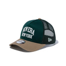 Youth 9FORTY A-Frame トラッカー New Era New York カレッジロゴ ダークグリーン カーキバイザー - 13517677-YTH | NEW ERA ニューエラ公式オンラインストア