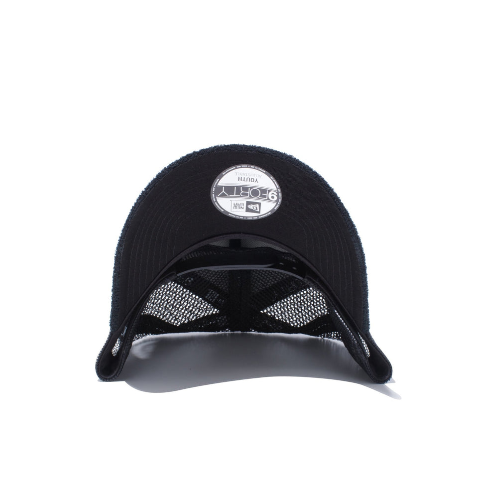 Youth 9FORTY A-Frame トラッカー パイル NEW YORK CITY スクエアロゴ ブラック × スノーホワイト - 12325546-OSFA | NEW ERA ニューエラ公式オンラインストア