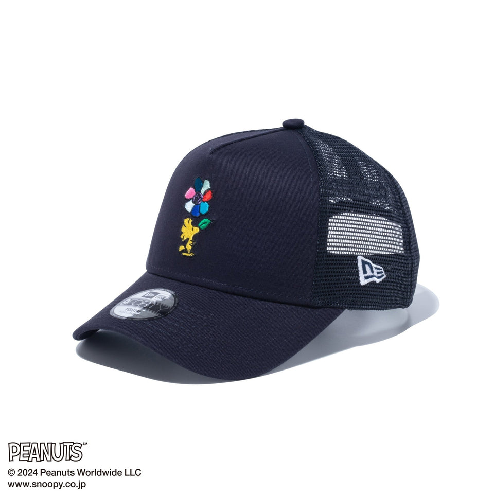 Youth 9FORTY A-Frame トラッカー PEANUTS ピーナッツ ウッドストック ネイビー - 14124289-YTH | NEW ERA ニューエラ公式オンラインストア