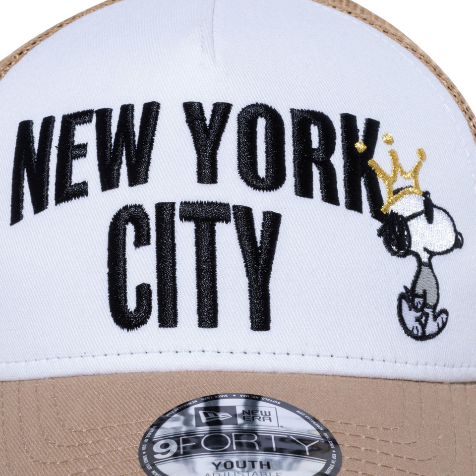 Youth 9FORTY A-Frame Peanuts NEW YORK CITY ジョー・クール 王冠 カーキ - 13073273-YTH | NEW ERA ニューエラ公式オンラインストア