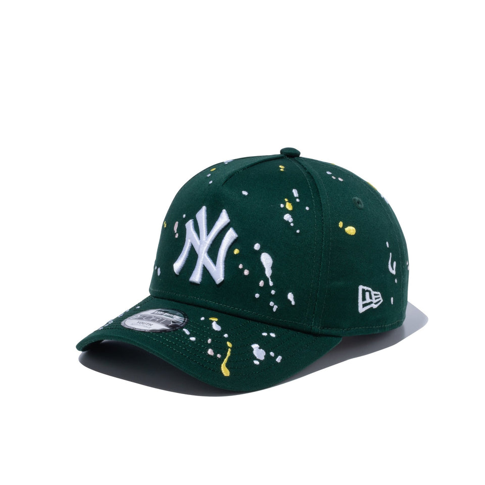 Youth 9FORTY A-Frame Splash Embroidery スプラッシュエンブロイダリー ニューヨーク・ヤンキース ダークグリーン - 13327507-YTH | NEW ERA ニューエラ公式オンラインストア