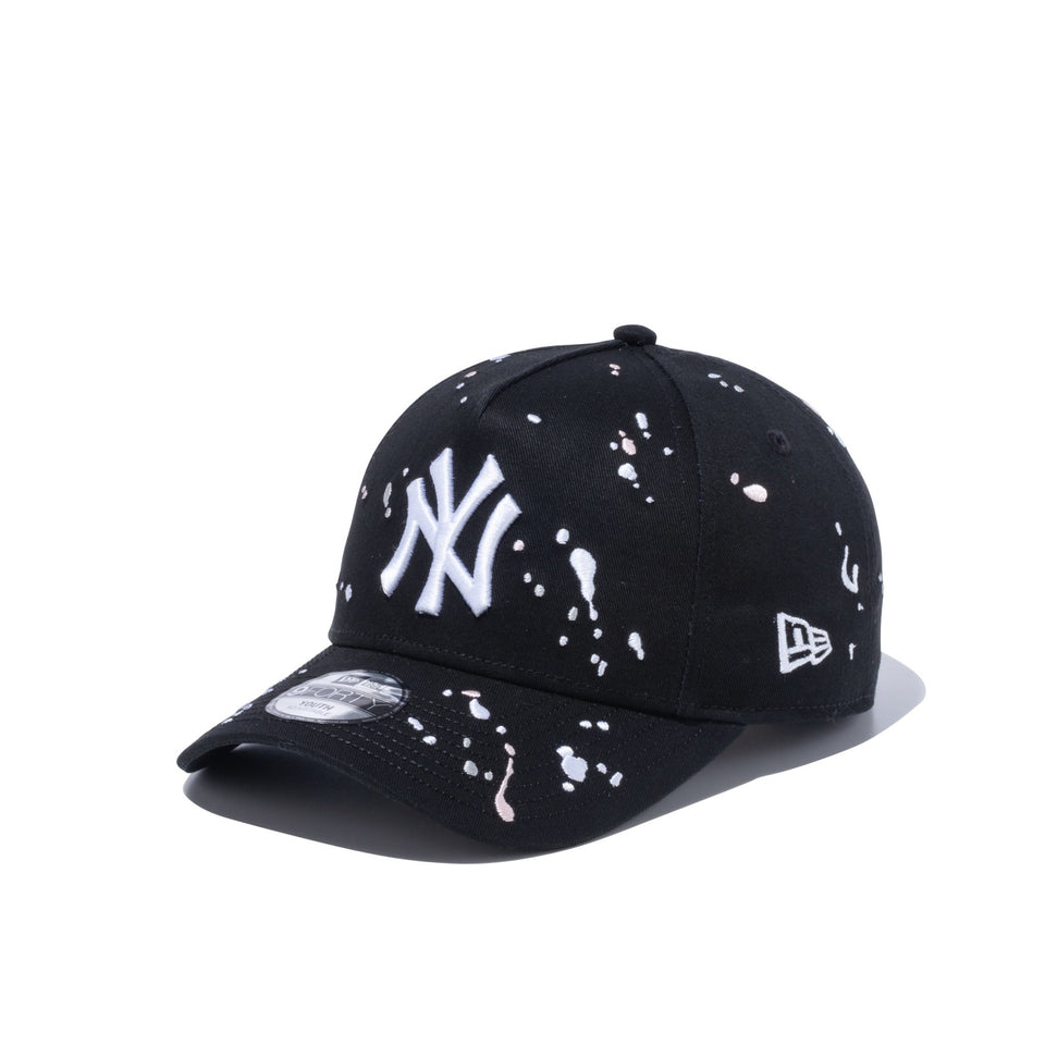 Youth 9FORTY A-Frame Splash Embroidery スプラッシュエンブロイダリー ニューヨーク・ヤンキース ブラック - 13327508-YTH | NEW ERA ニューエラ公式オンラインストア