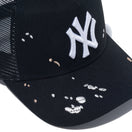 Youth 9FORTY A-Frame トラッカー Splash Embroidery ニューヨーク・ヤンキース ブラック/ブラックメッシュ - 13762786-YTH | NEW ERA ニューエラ公式オンラインストア