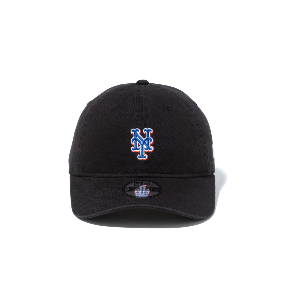 Youth 9TWENTY ニューヨーク・メッツ ミッドロゴ ブラック × チームカラー - 13517711-YTH | NEW ERA ニューエラ公式オンラインストア