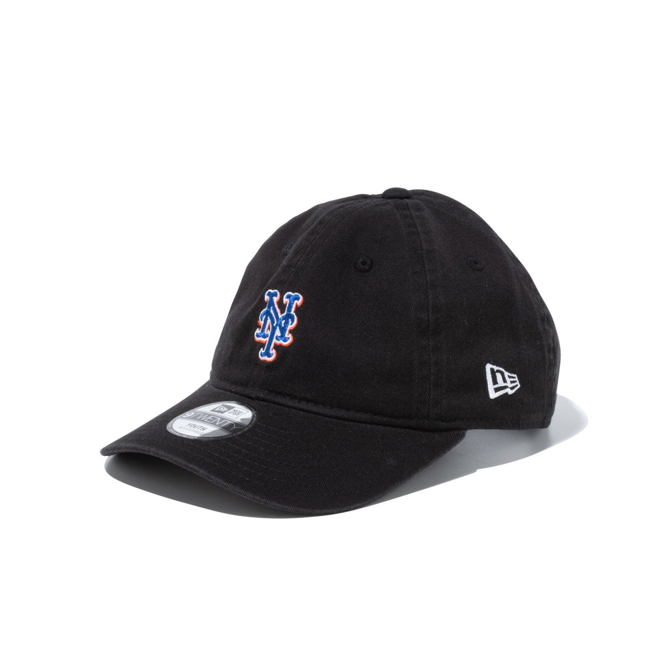 Youth 9TWENTY ニューヨーク・メッツ ミッドロゴ ブラック × チームカラー - 13517711-YTH | NEW ERA ニューエラ公式オンラインストア
