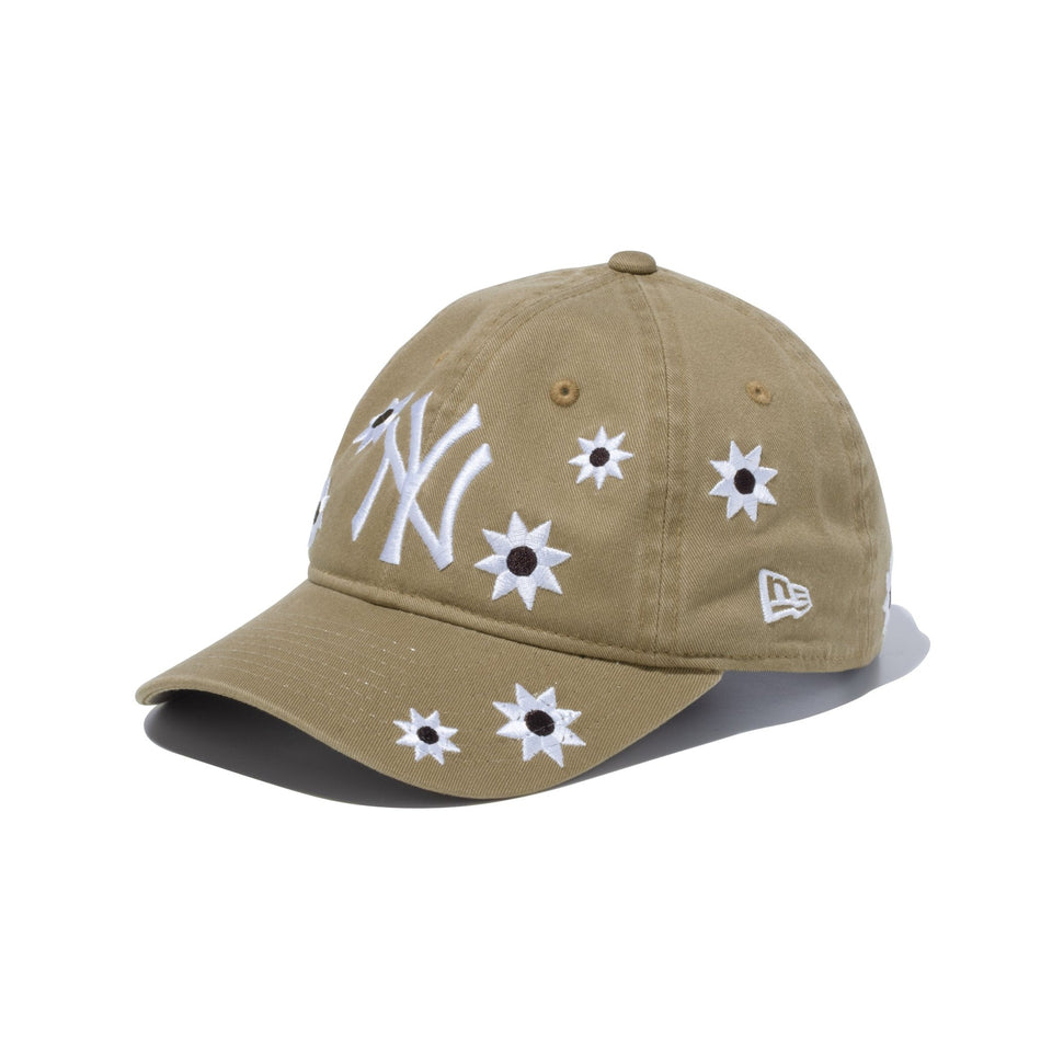 Youth 9TWENTY MLB Flower Embroidery ニューヨーク・ヤンキース カーキ - 13762817-YTH | NEW ERA ニューエラ公式オンラインストア