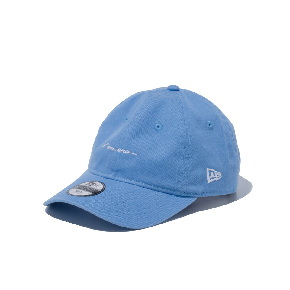 Youth 9TWENTY ハンドライティング newera スカイブルー - 12654231-YTH | NEW ERA ニューエラ公式オンラインストア